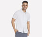 The GO WALK Air Short Sleeve Shirt, WHITE / TAUPE, large image number 0