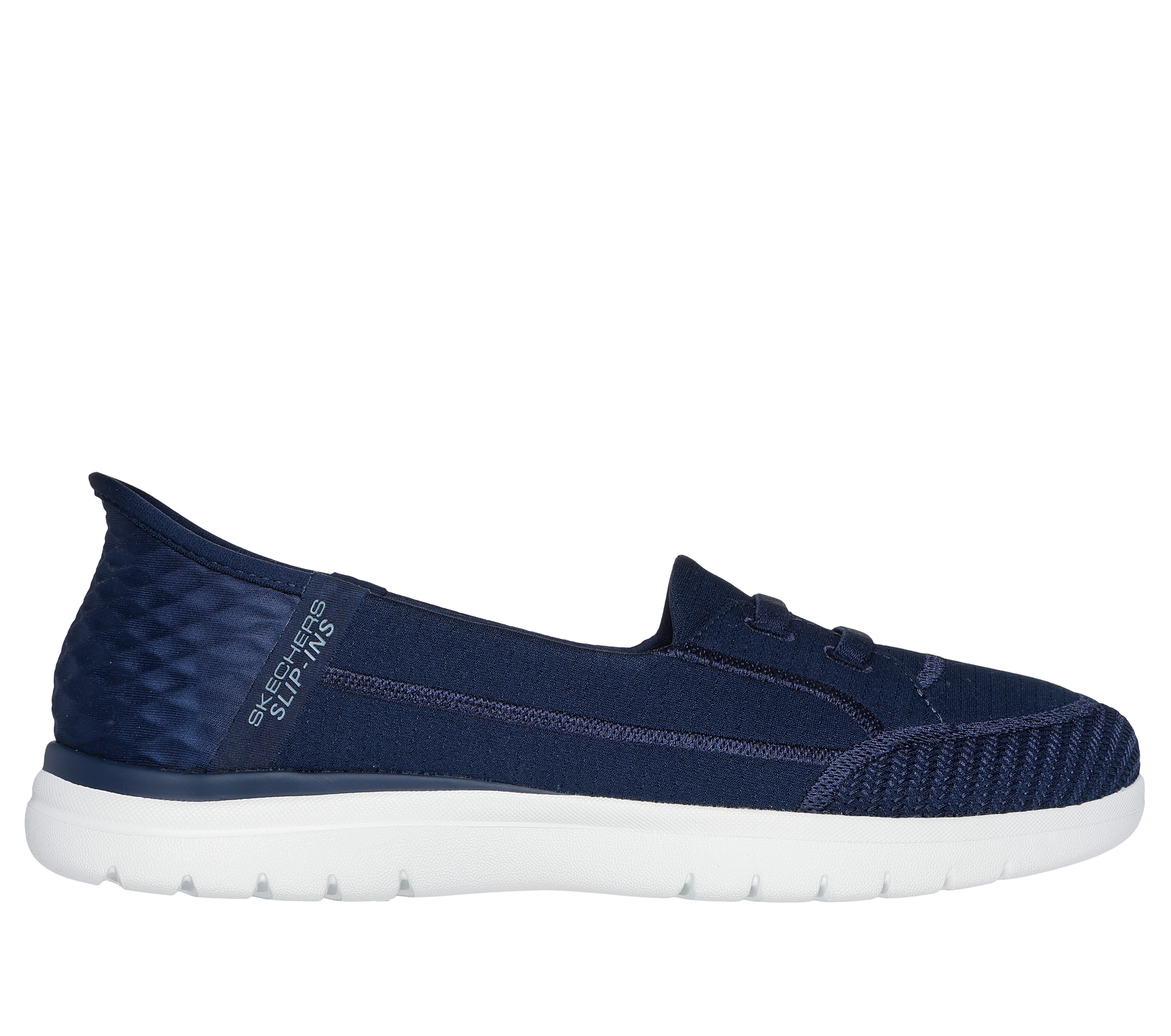 Skechers Women s Slip ins On the GO Flex Top Notch Sneaker in Navy Blue Gray Size 5.5 Vegan Medium Width Machine Washable