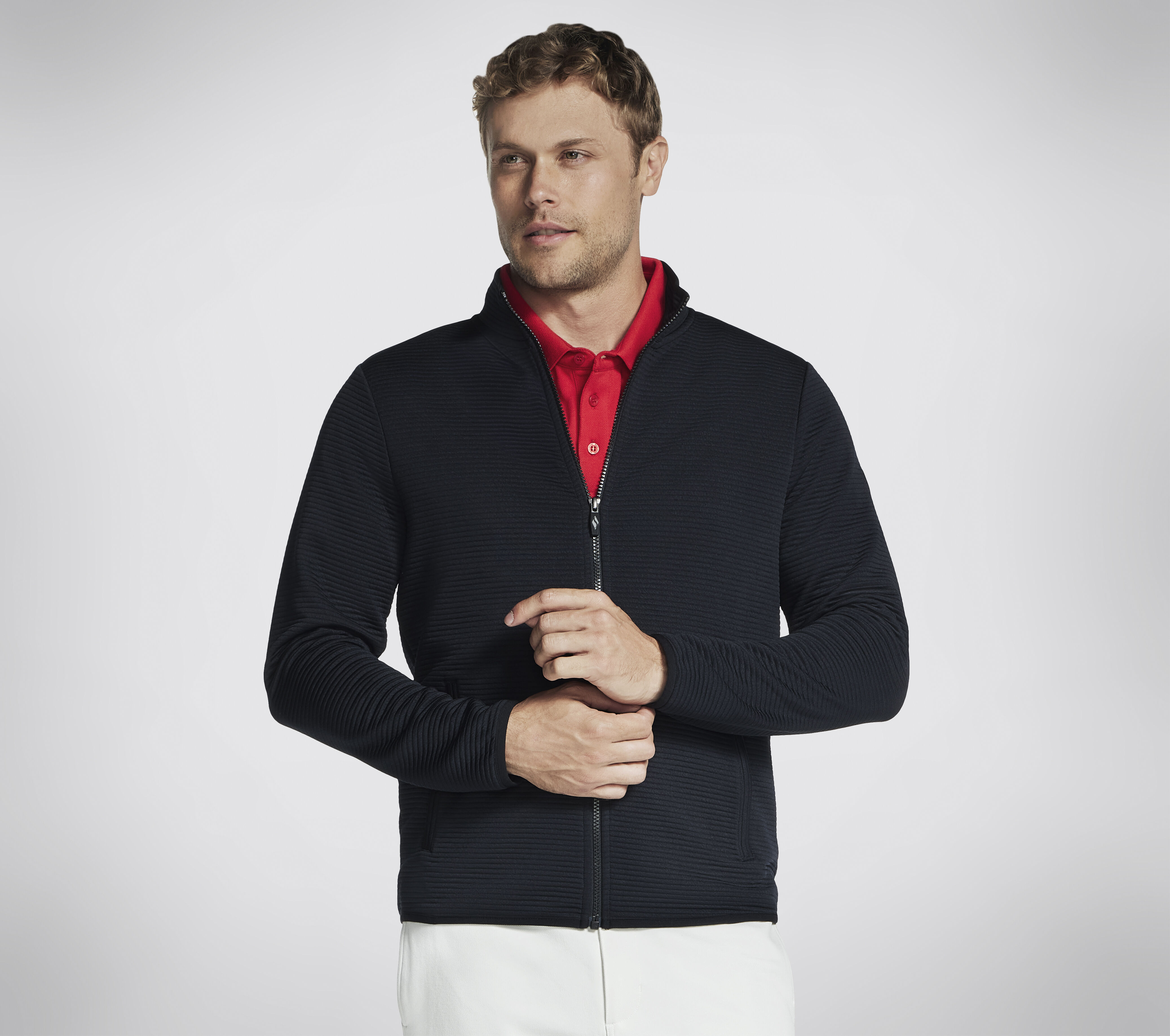 Black hoodless jacket online