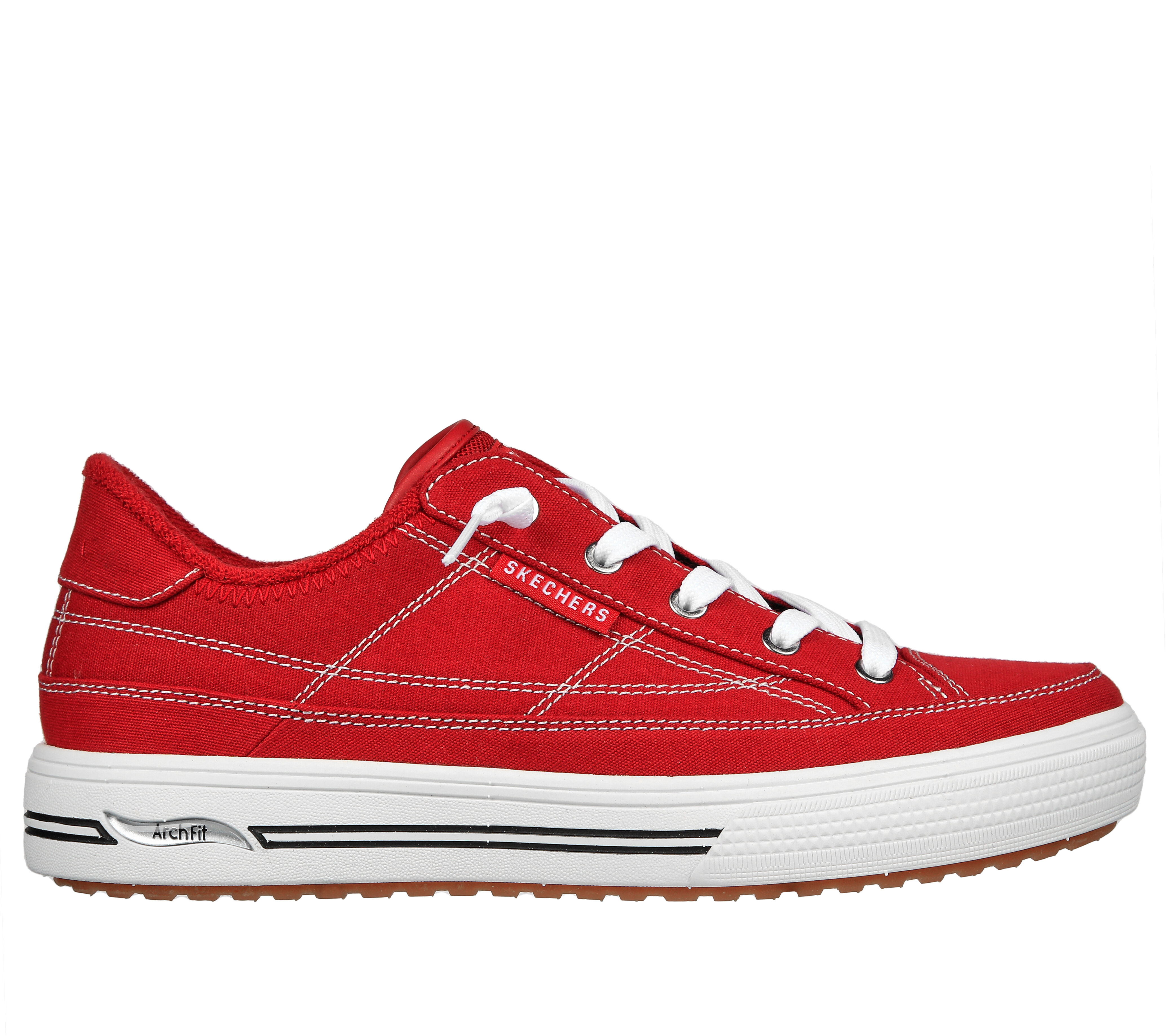 Skechers best sale red shoes