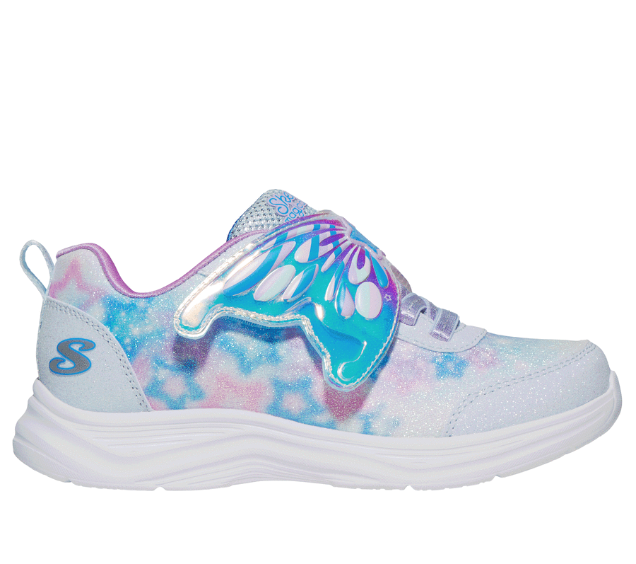 Skechers Girl s Glimmer Kicks Magical Wings Sneaker in Light Blue Lavender Size 3.0 Medium Width