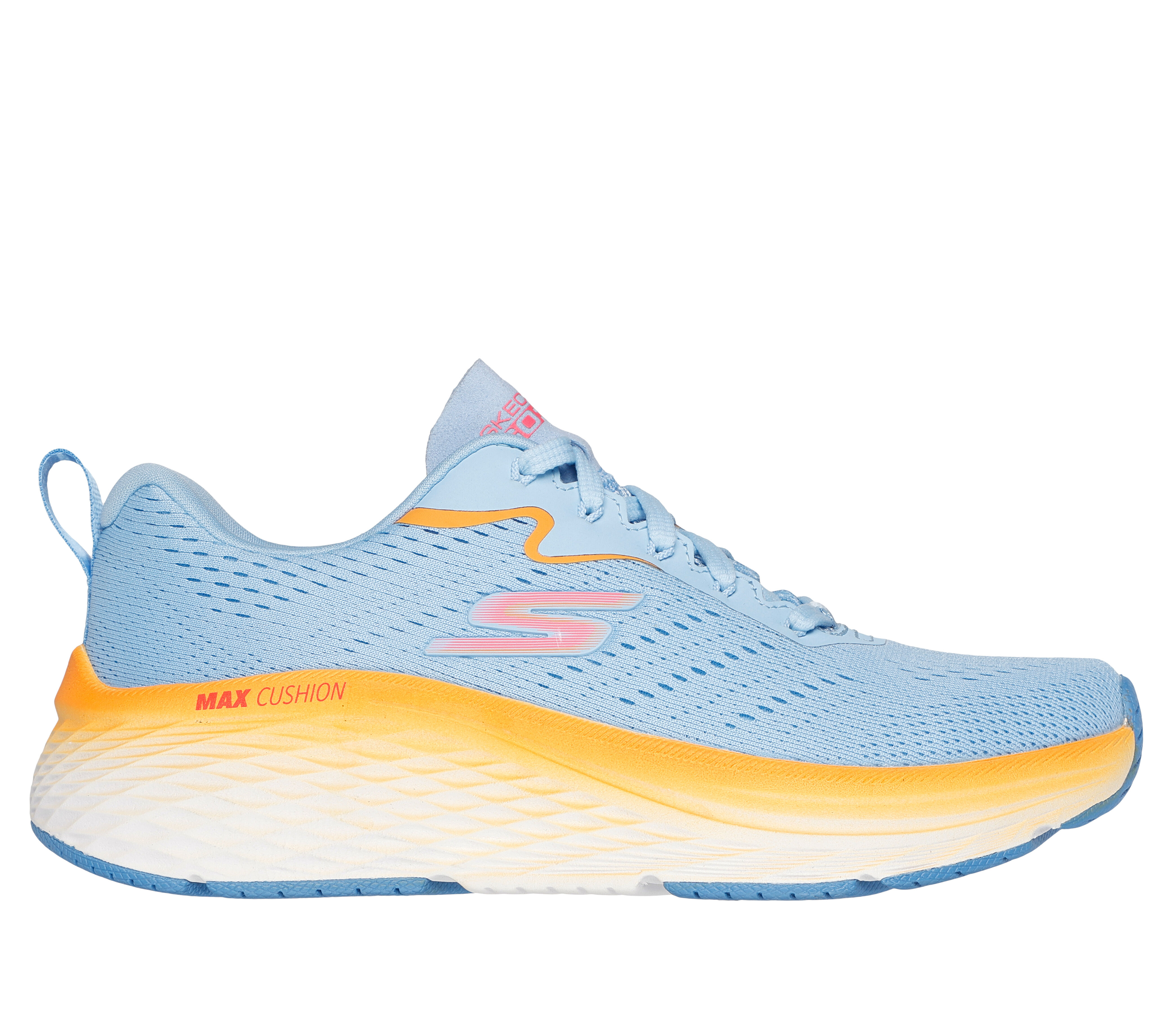 Skechers Women s Max Cushioning Elite 2.0 Unbreakable Sneaker in Blue Orange Size 8.5 Medium Width Machine Washable