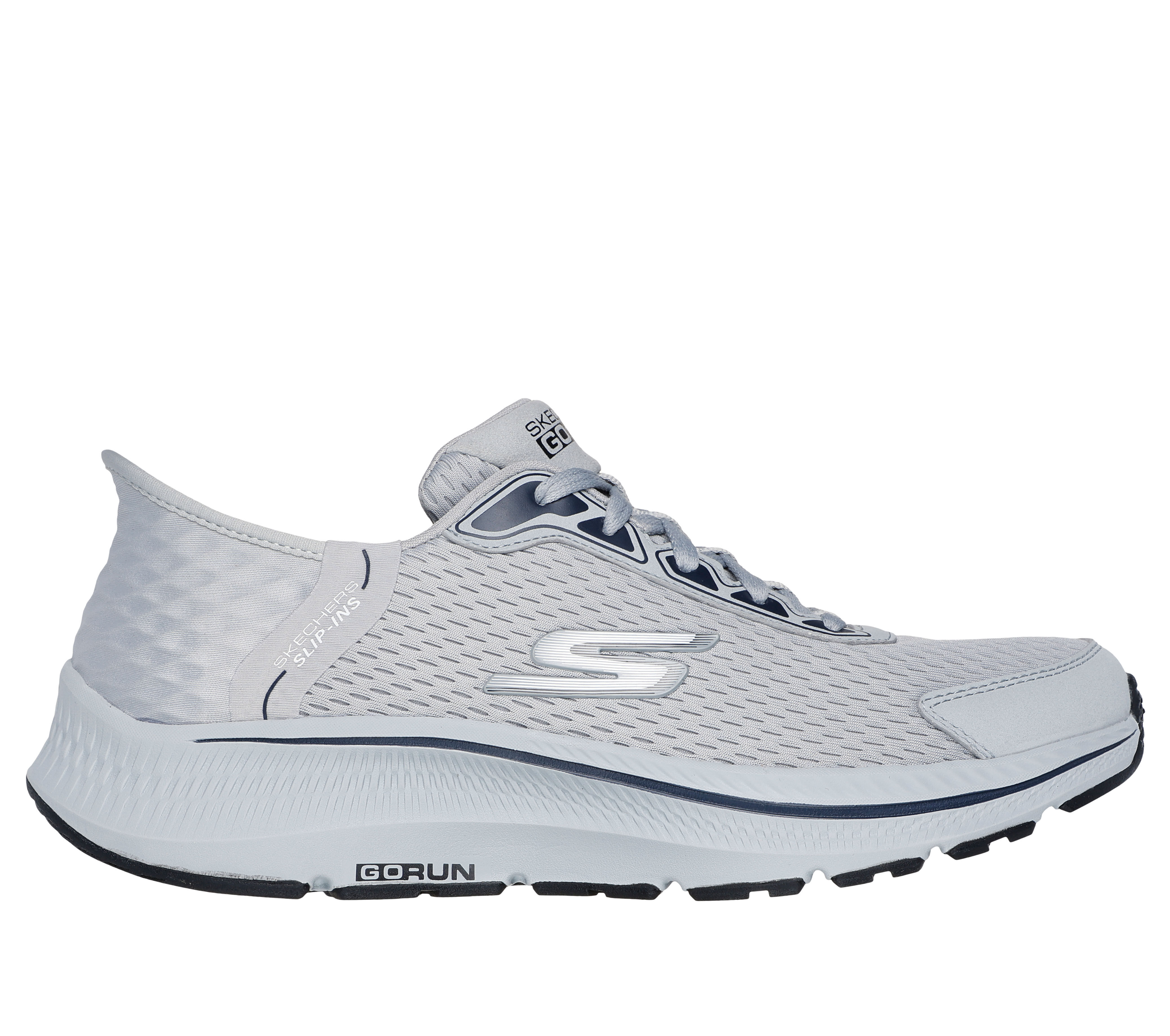 Skechers Men s Slip ins GO RUN Consistent Empowered Sneaker in Gray Size 9.5 Extra Wide Vegan Machine Washable