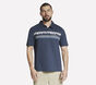 Tropical Breeze Slub Polo, GRIS ANTHRACITE / BLEU MARINE, large image number 0