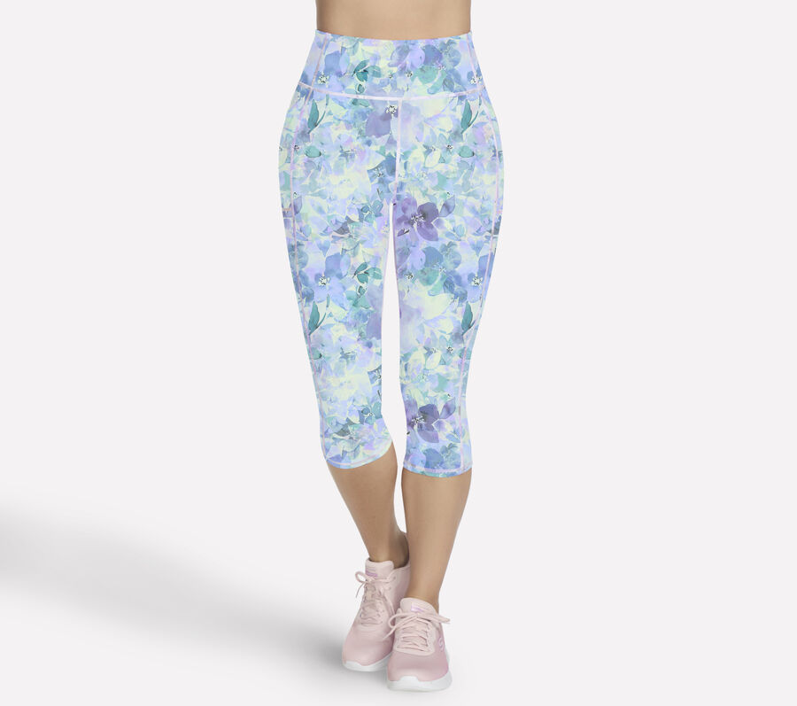 GO WALK Seascape Floral Capri, PURPLE / TURQUOISE, largeimage number 0