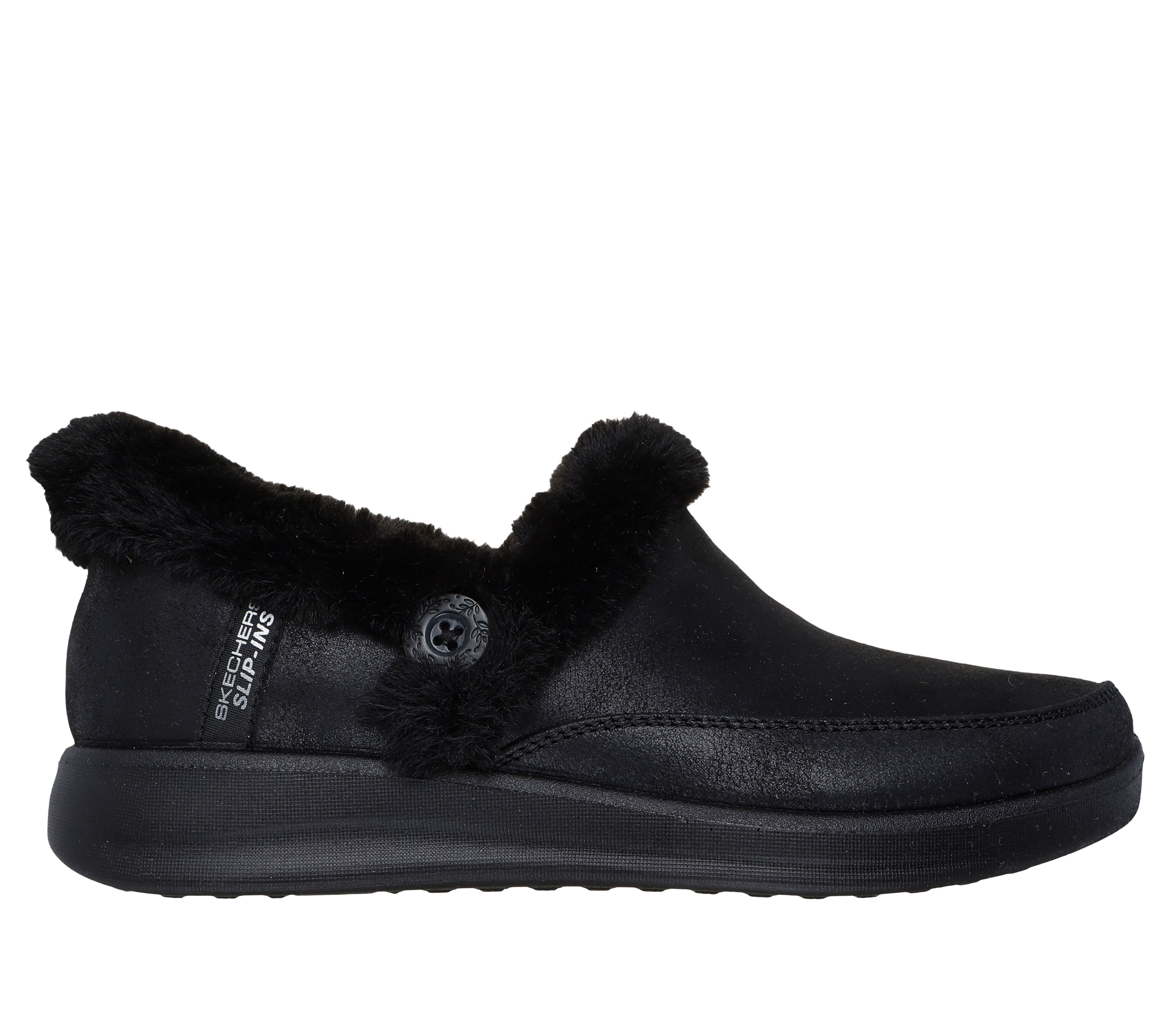 Skechers Women s Slip ins Cozy Escape Bootie in Black Size 8.5 Vegan Medium Width