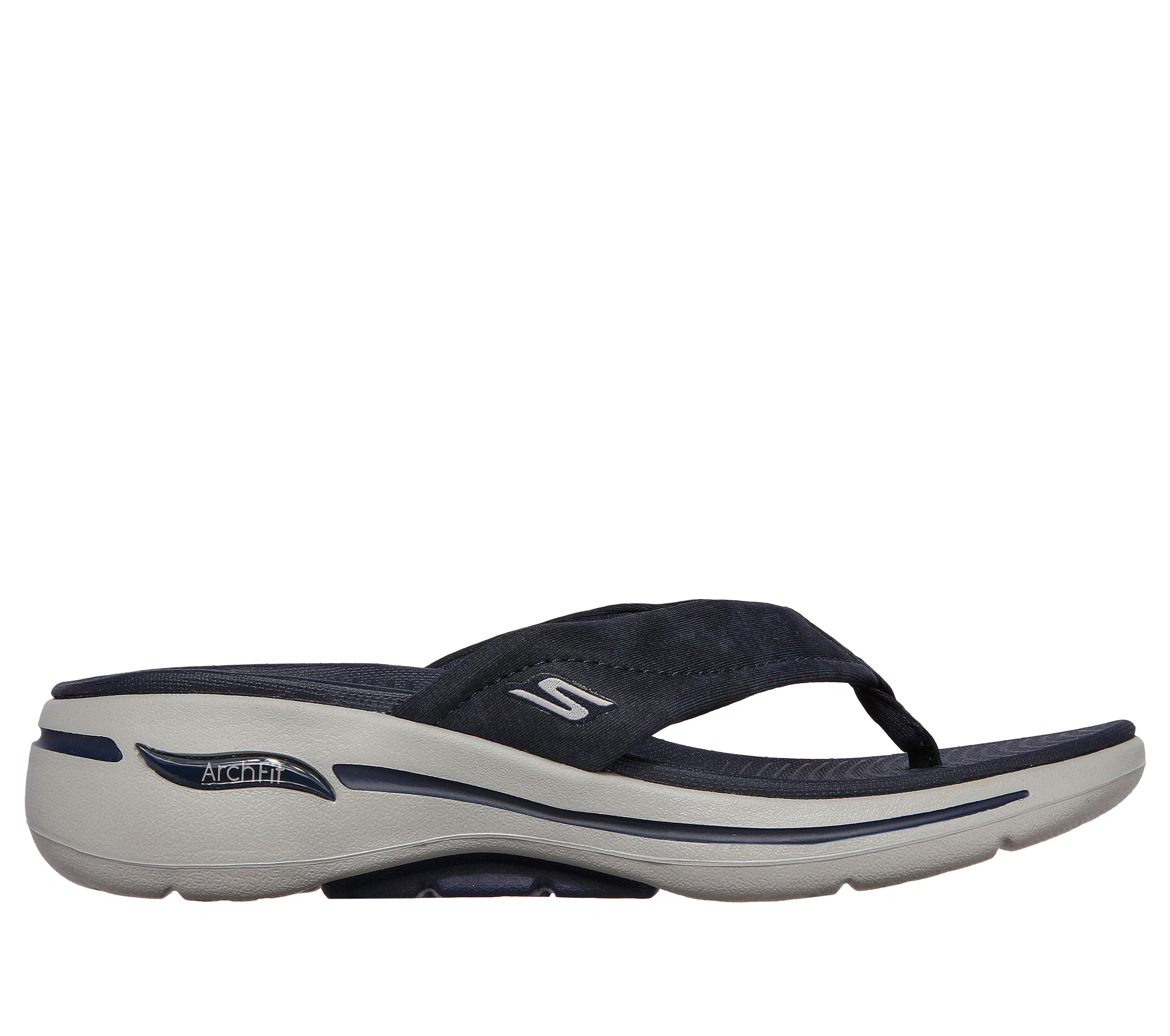 grey skechers flip flops