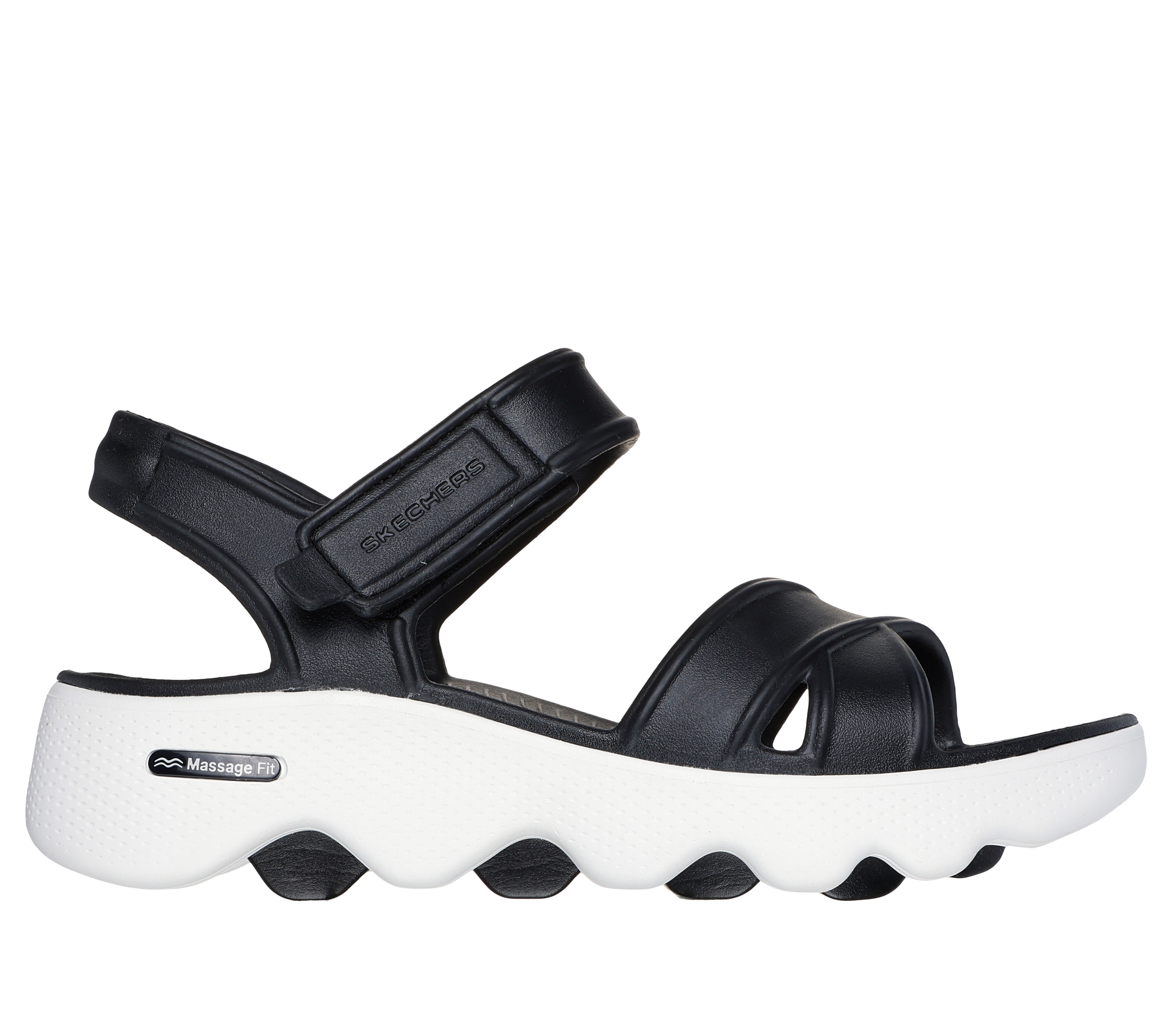Black skechers sandals 2025