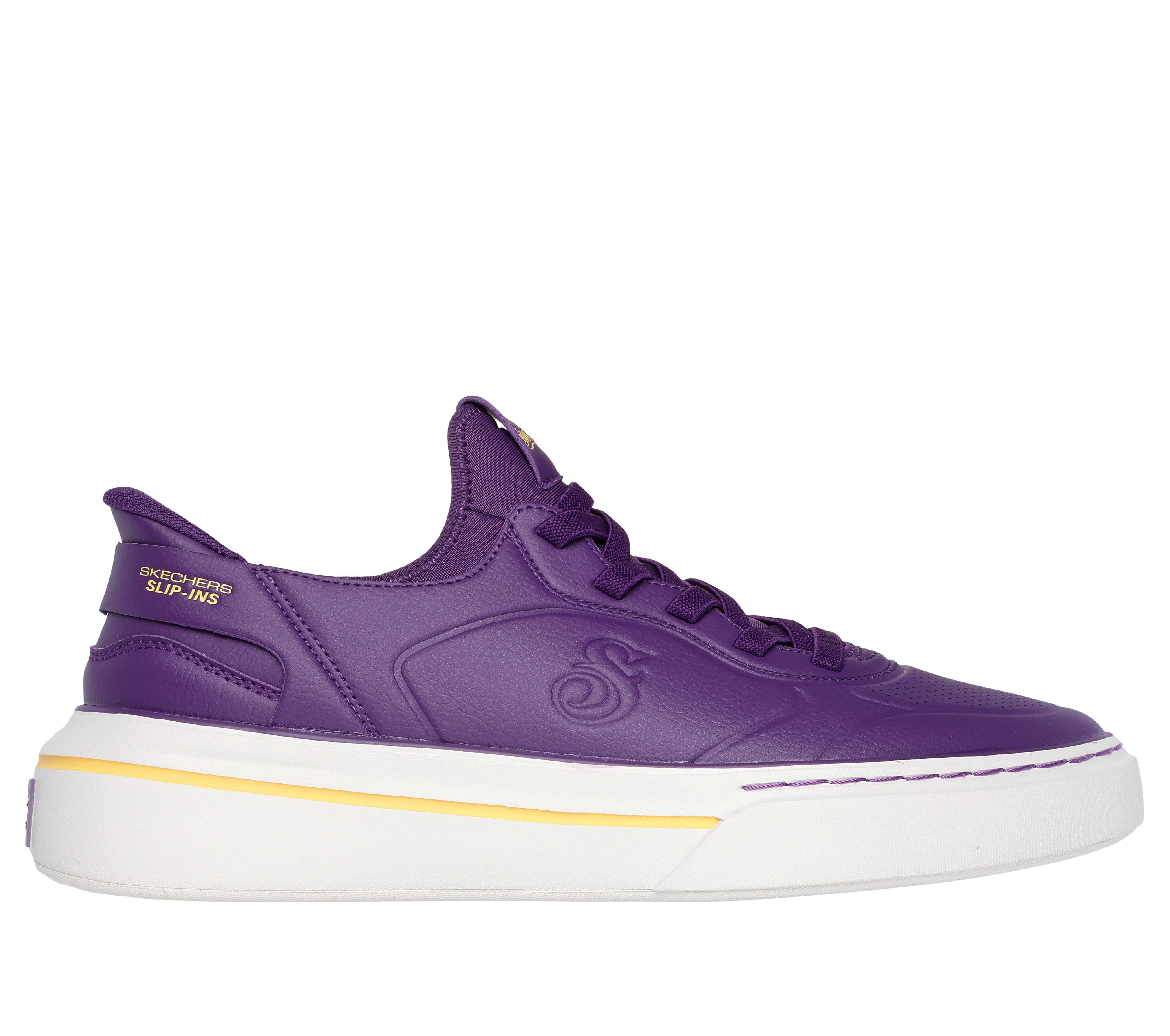 Purple slip on skechers 2025