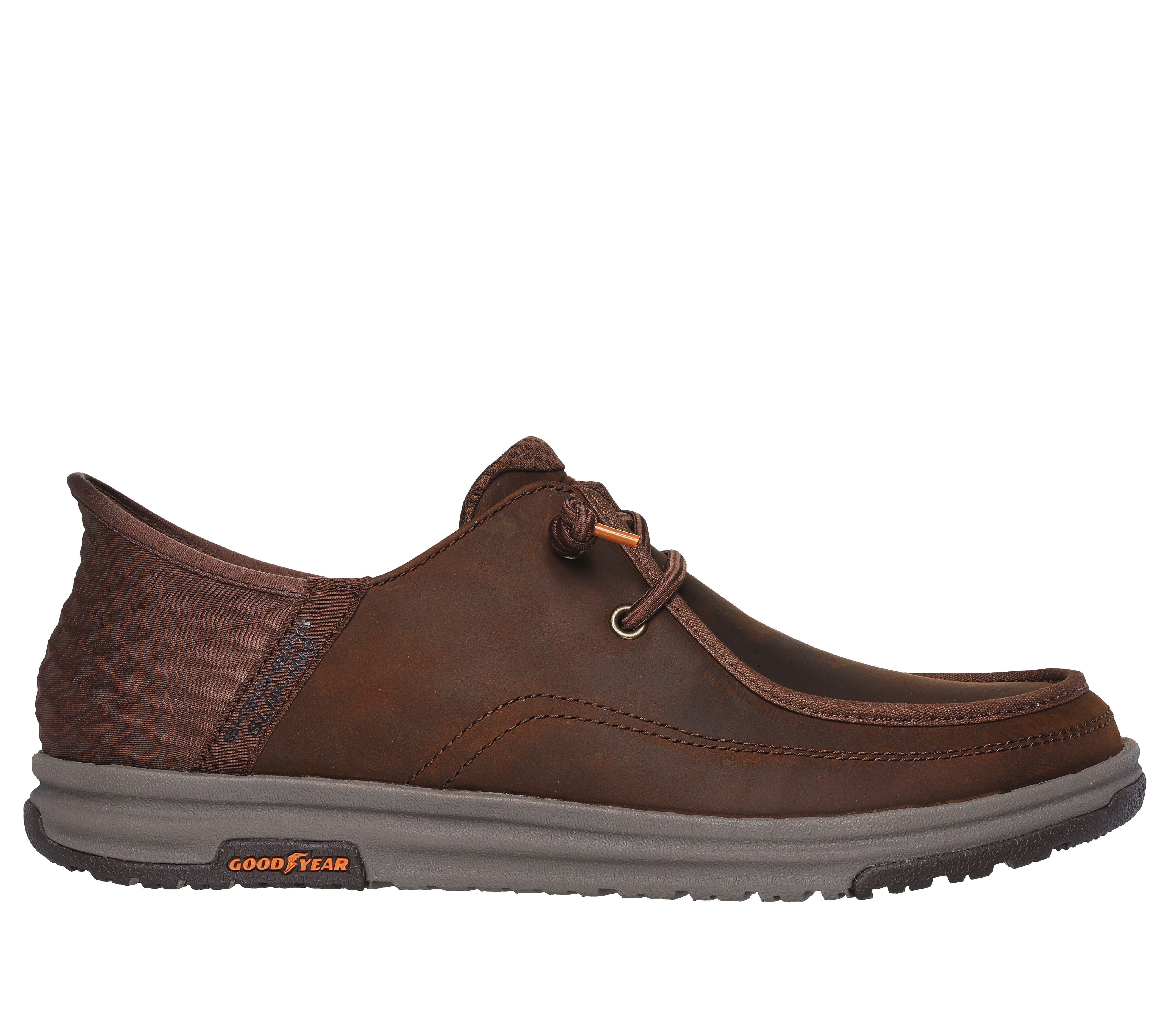 Skechers leather cheap slip on
