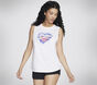 Skechers Flag Heart Tank, WHITE, large image number 2