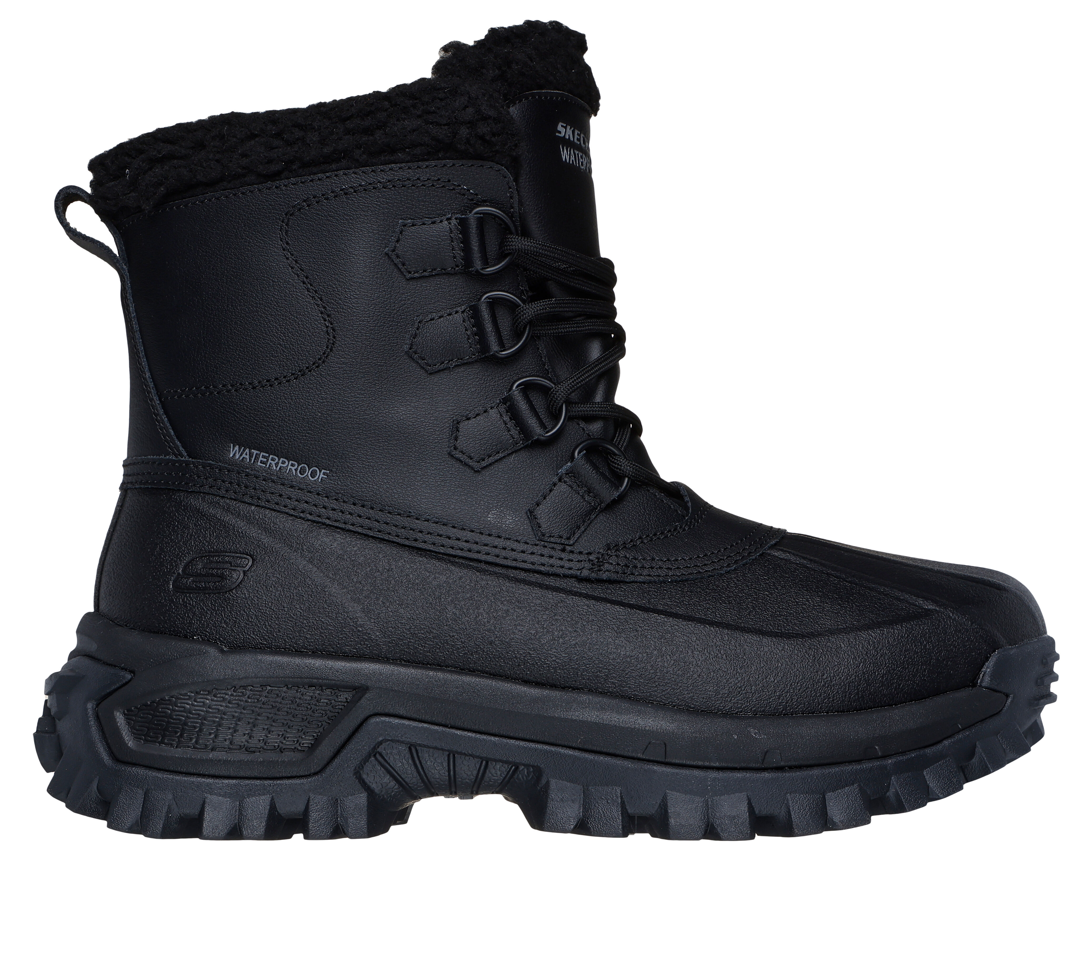 Skechers Men s Relaxed Fit Trekson Wesley Boots in Black Size 9.0 Medium Width