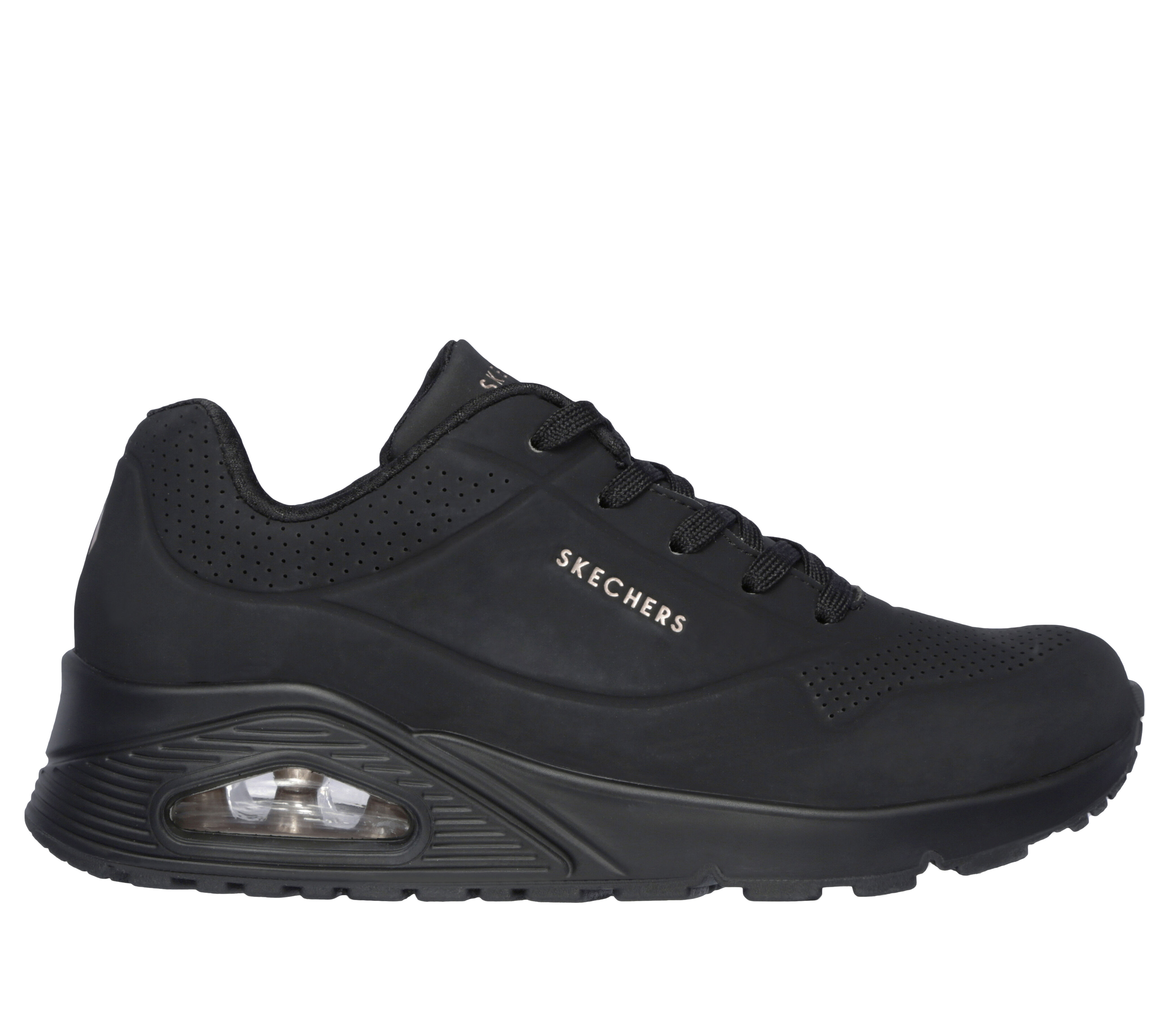 Black skechers uno online