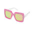 Square Rhinestone Sunglasses, ROSE, swatch