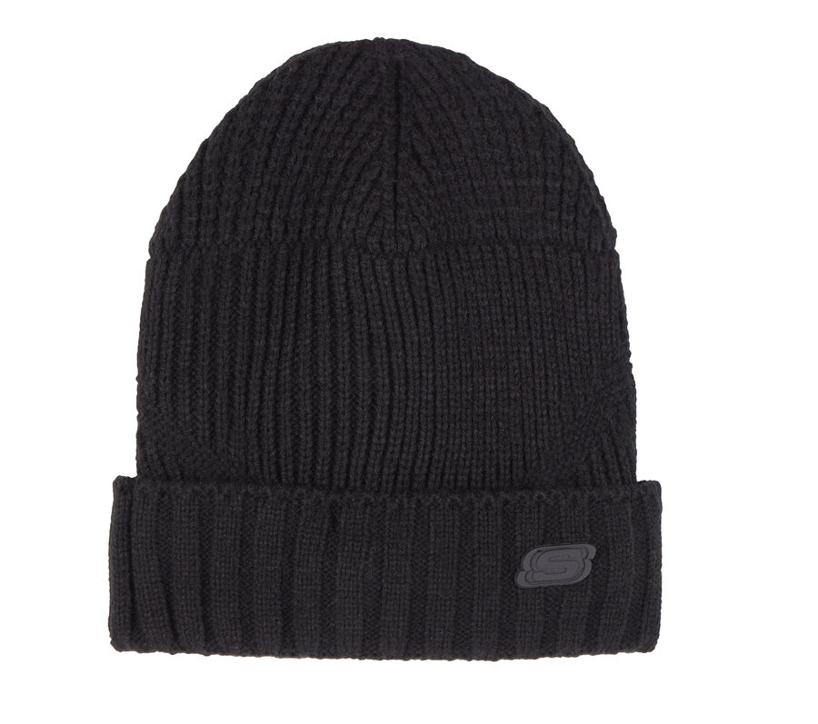 Mixed Rib Knit Beanie, NOIR, largeimage number 0