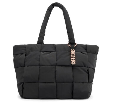 Quilted Checkered Shopper Bag