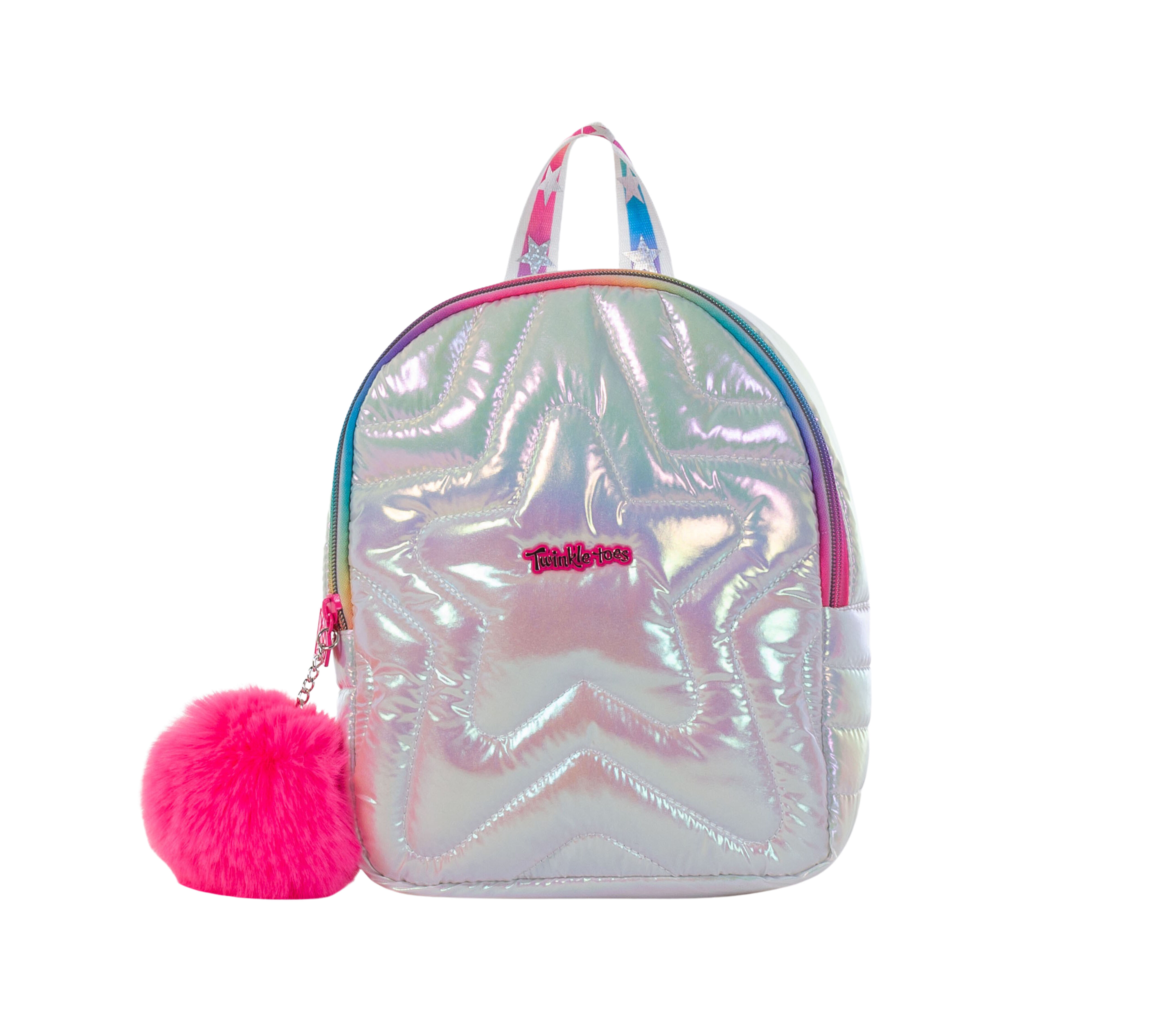 Skechers Girl s Twinkle Toes Puffy Mini Backpack in Silver