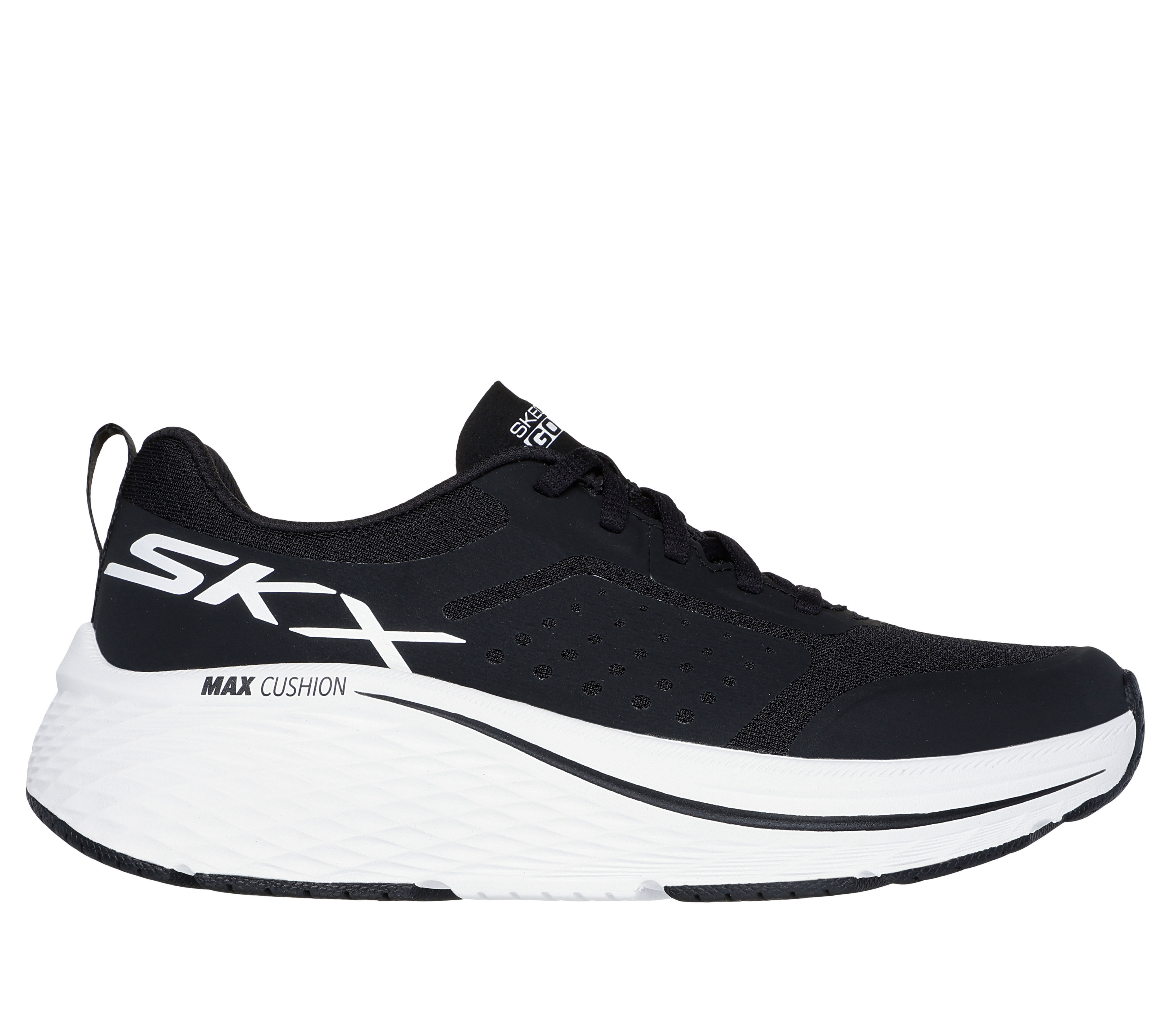 Skechers Women s Max Cushioning Elite 2.0 Alandari Sneaker in Black White Size 5.5 Vegan Medium Width Machine Washable