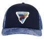Palm Patch Trucker Hat, BLUE / GRAY, large image number 2