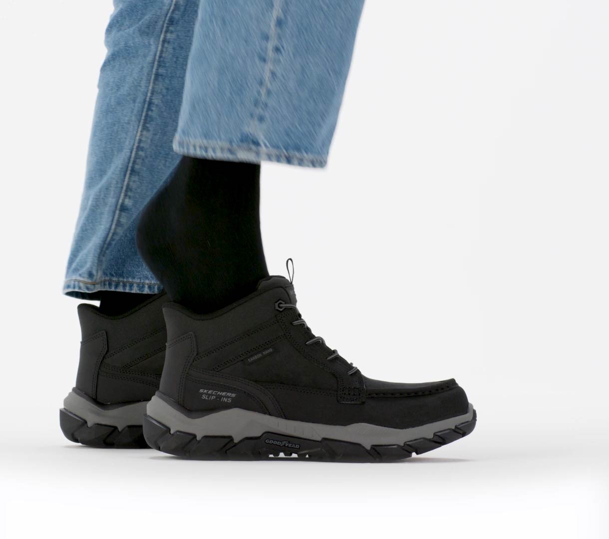 Skechers Slip-ins Work: Santoro - Santoro Safety Toe - BLACK