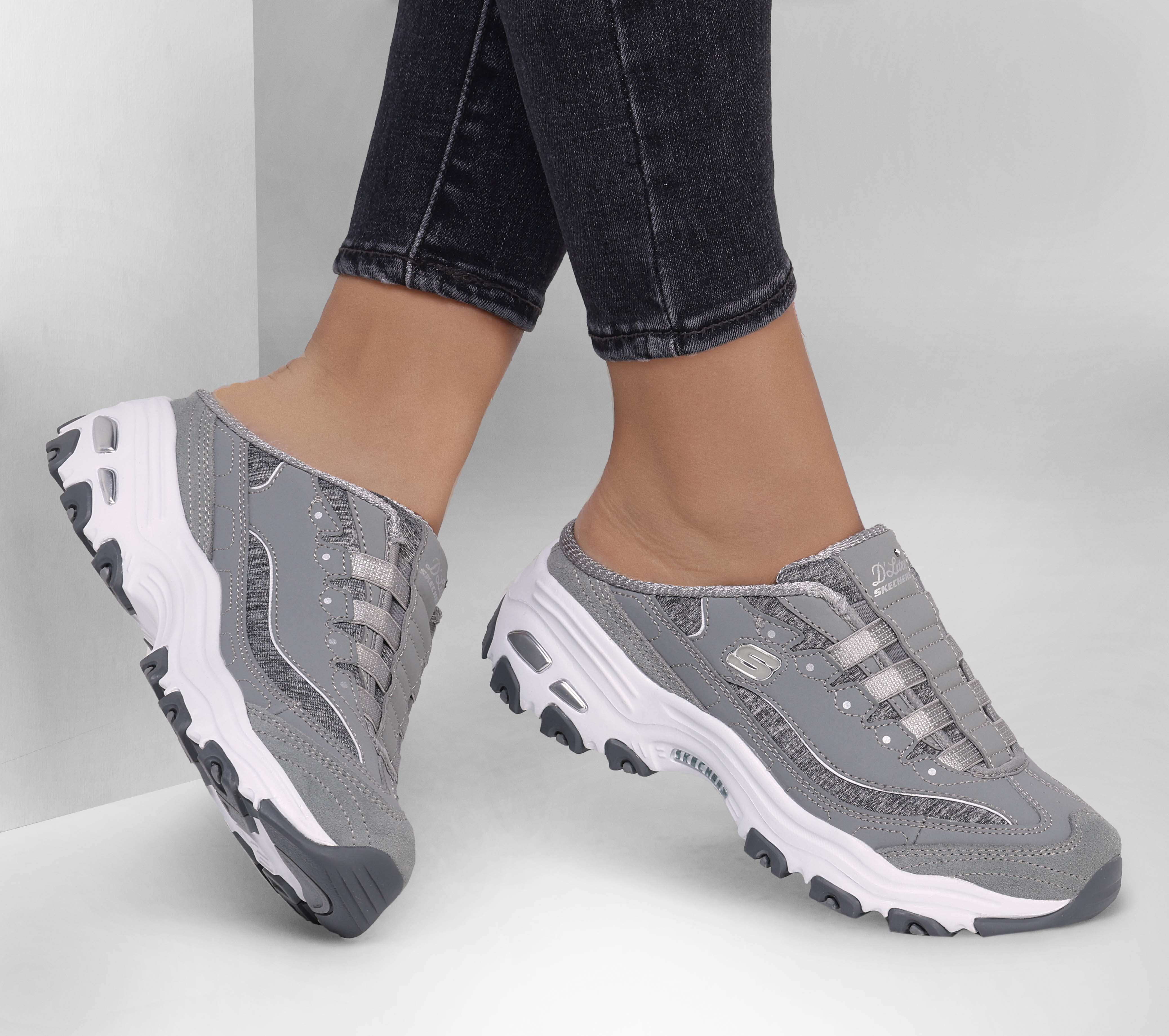 Skechers Womens Sport DLites Resilient Open Back Sneaker