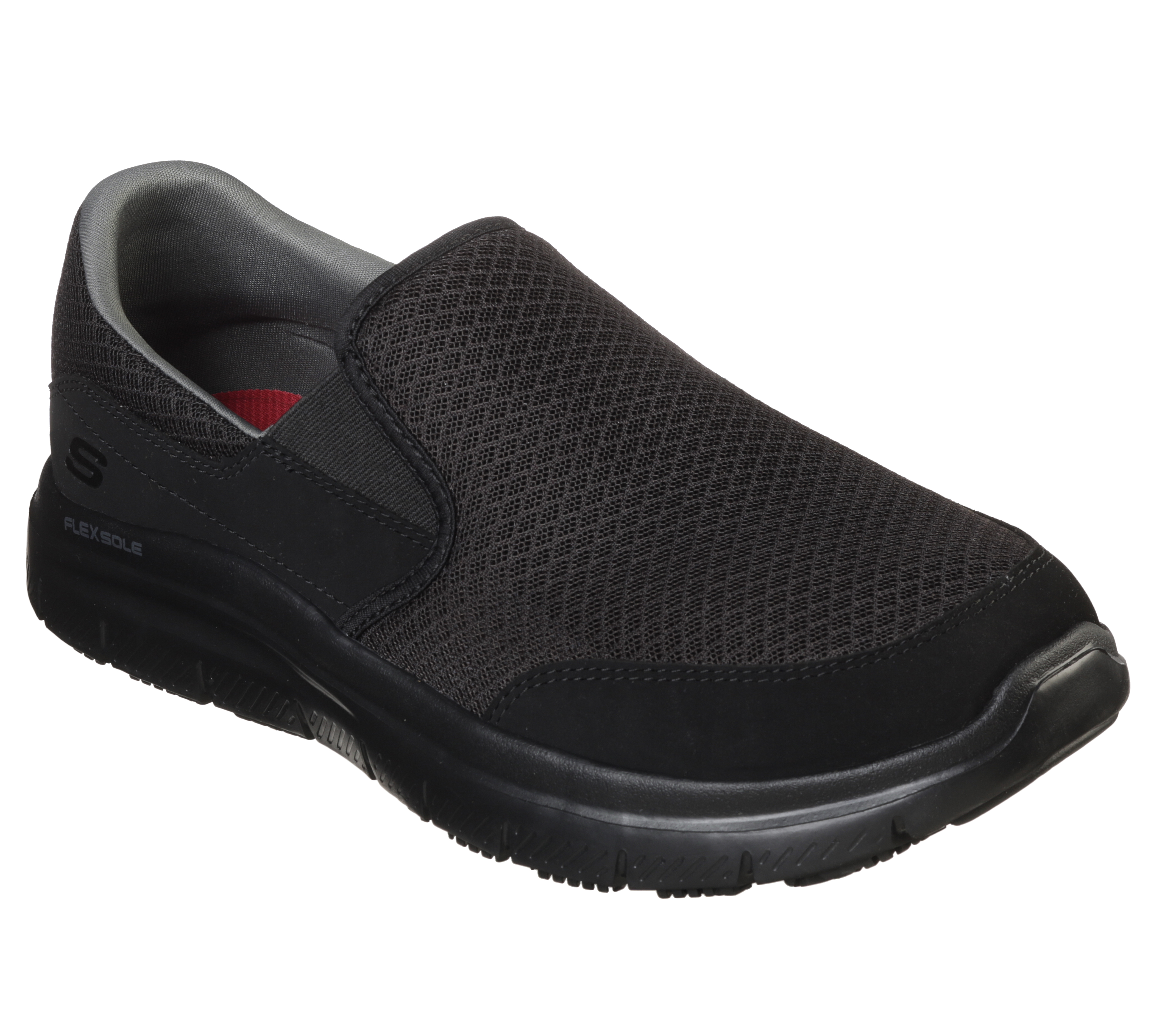 skechers relaxed fit flex advantage men's slip resistant work shoes