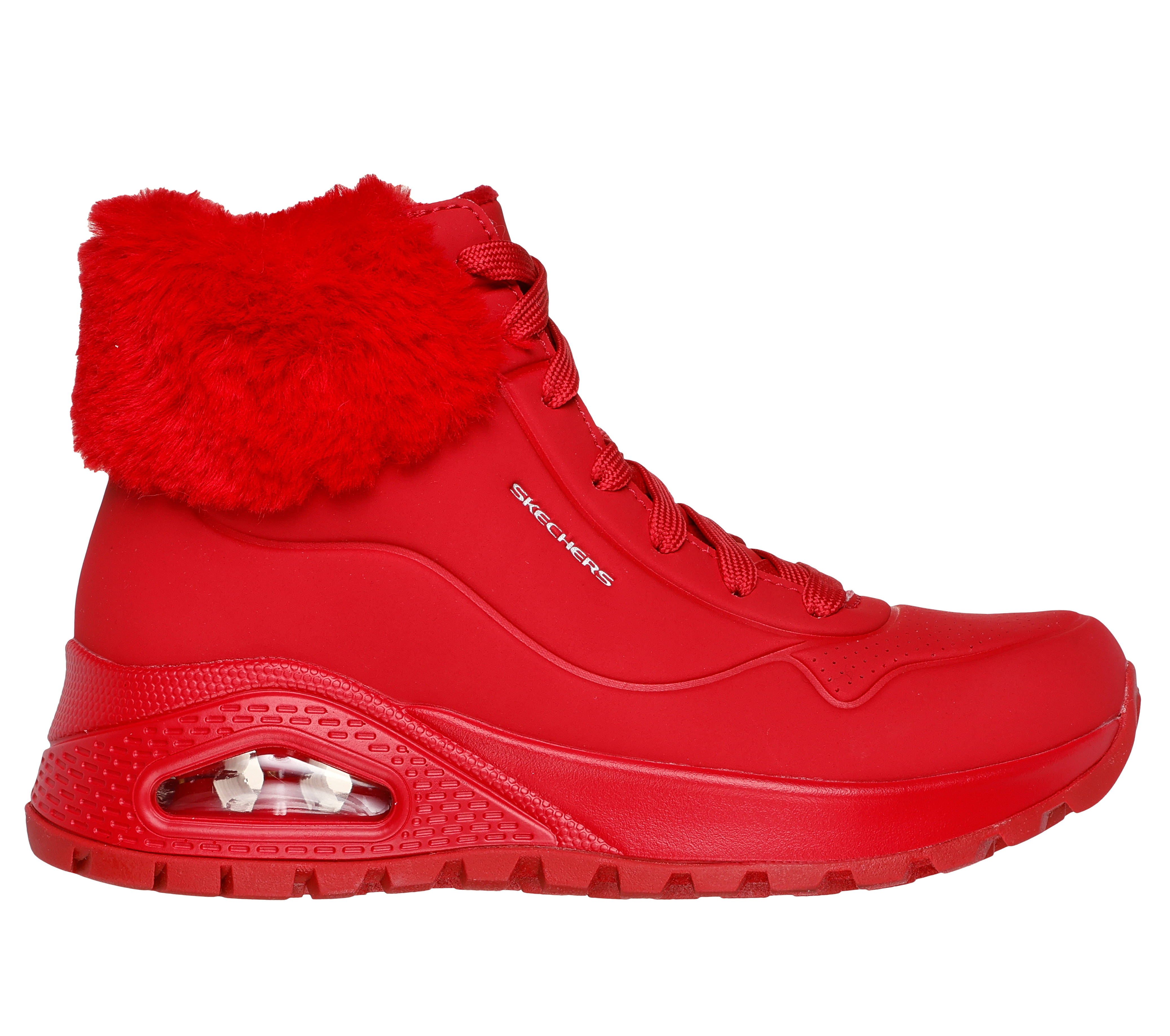 Red skechers sales women's