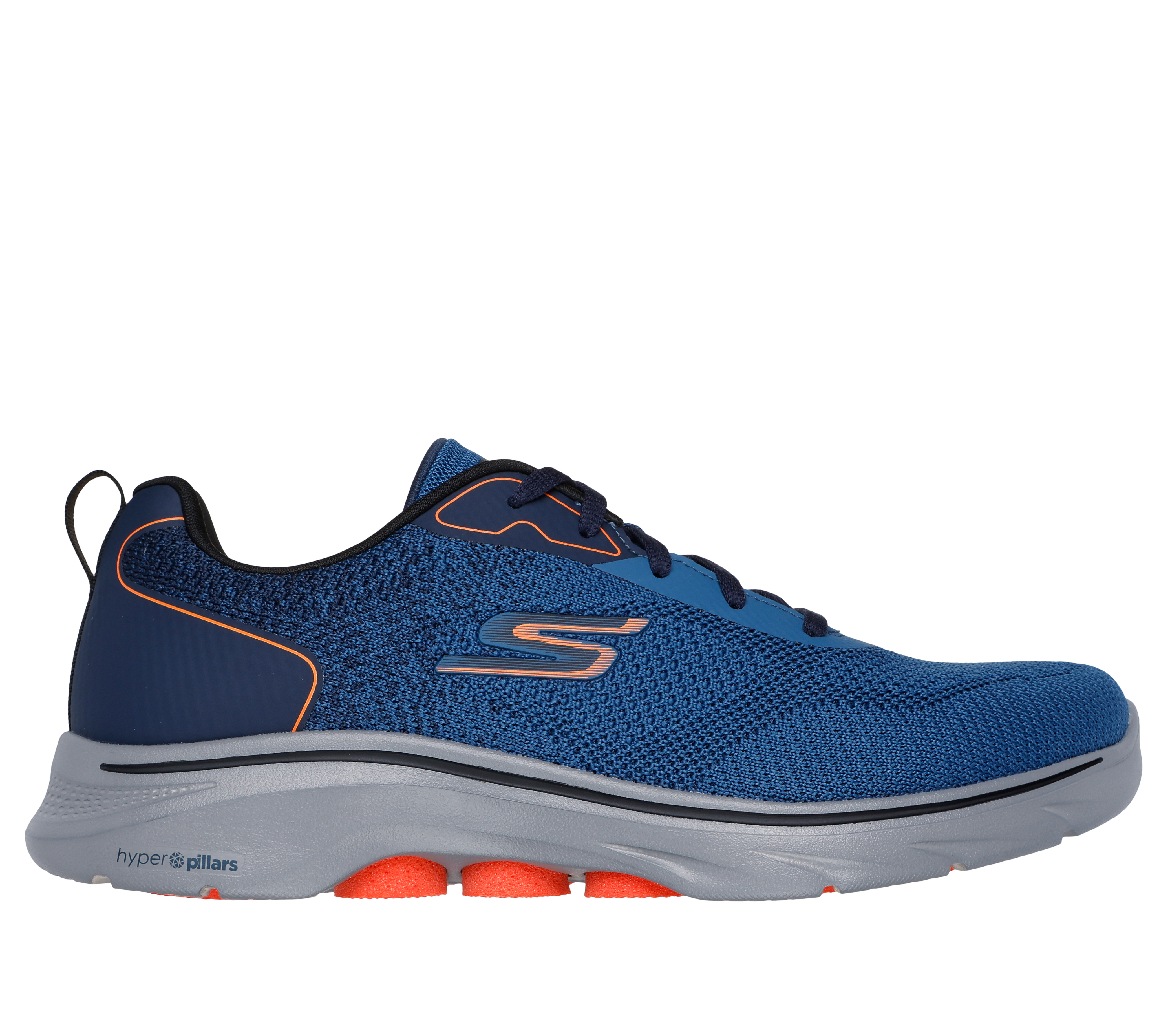Skechers Men s GO WALK 7 Ennoble Sneaker in Black Gray Size 12.0 Vegan Medium Width Machine Washable