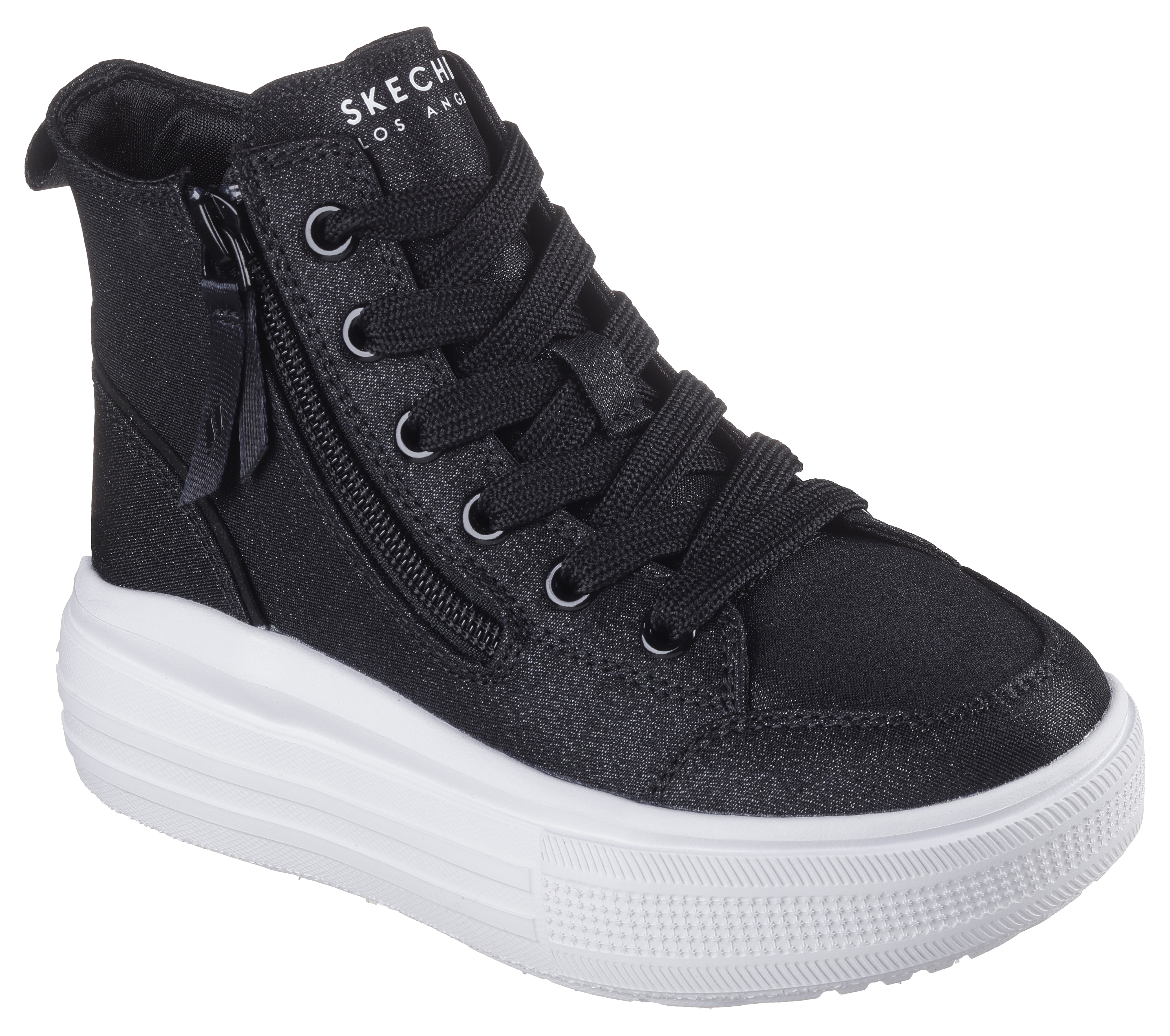 Skechers Girl s Hyperlift Boots in Black Size 1.5 Medium Width Machine Washable