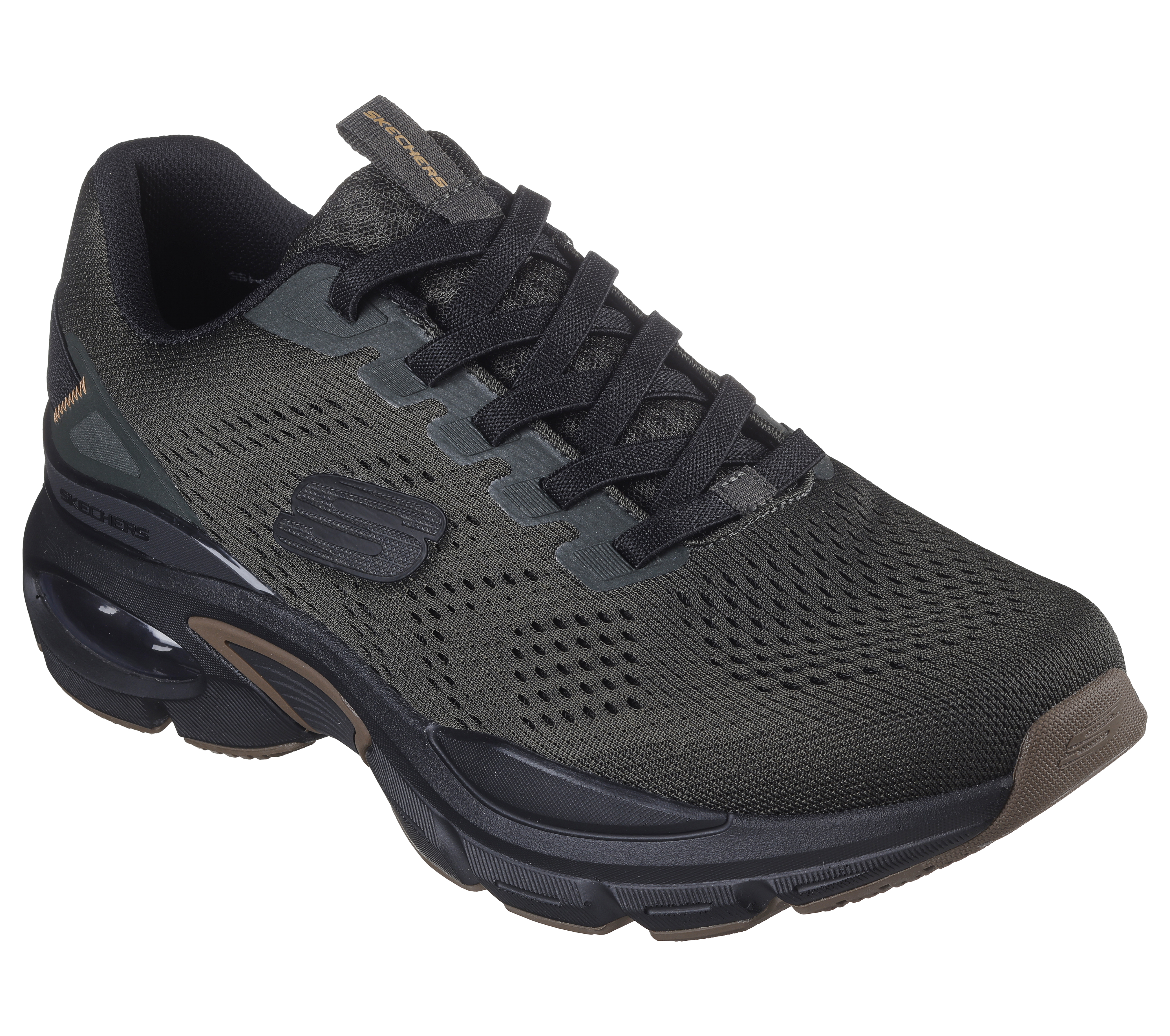 Skechers Men s Skech Air Ventura Sneaker in Olive Black Size 12.0 Vegan Medium Width