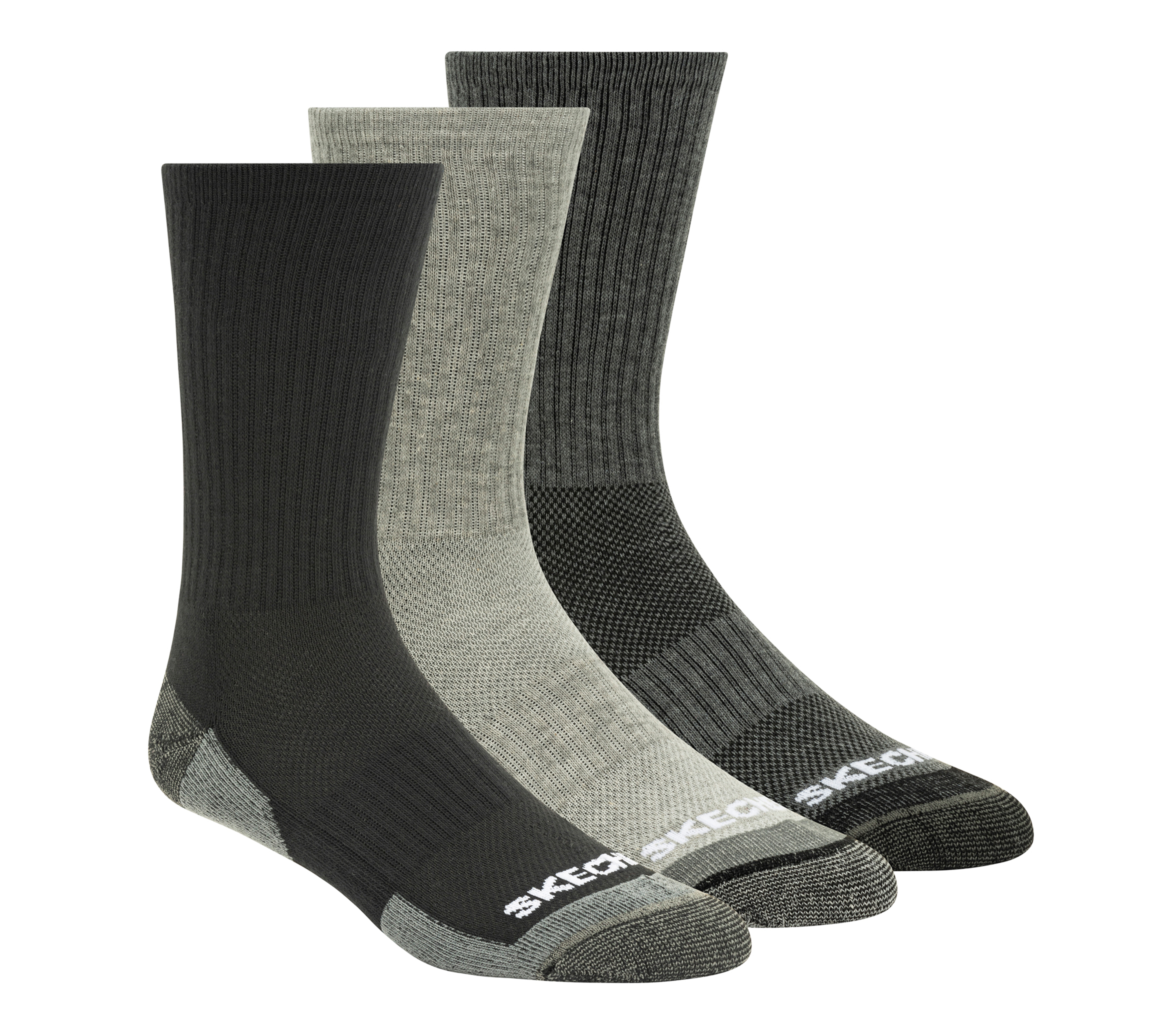 Shop the 3 Pack Half Terry Crew Socks | SKECHERS