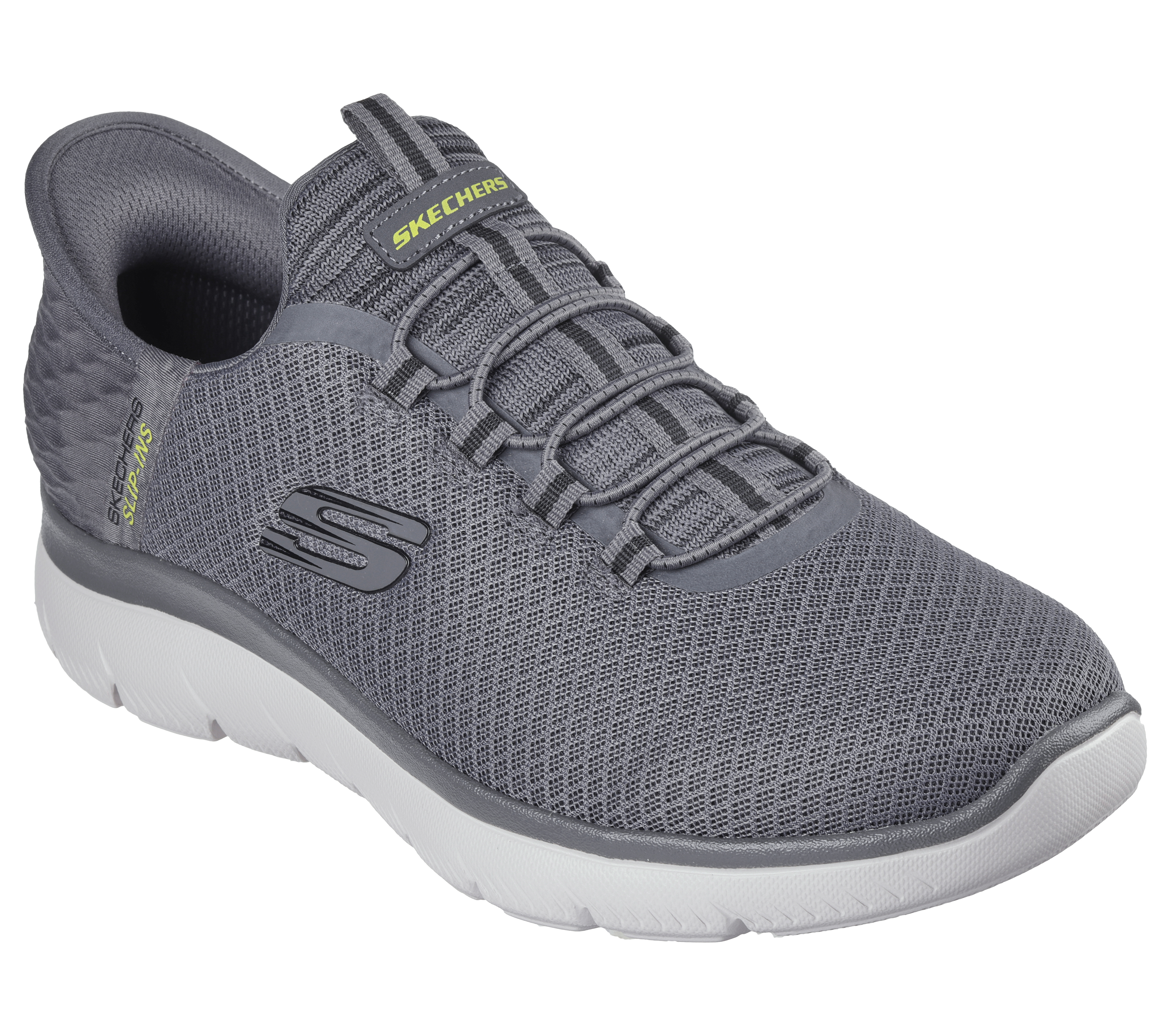 Skechers Mens Slip Ins Summits High Range Trainers Charcoal