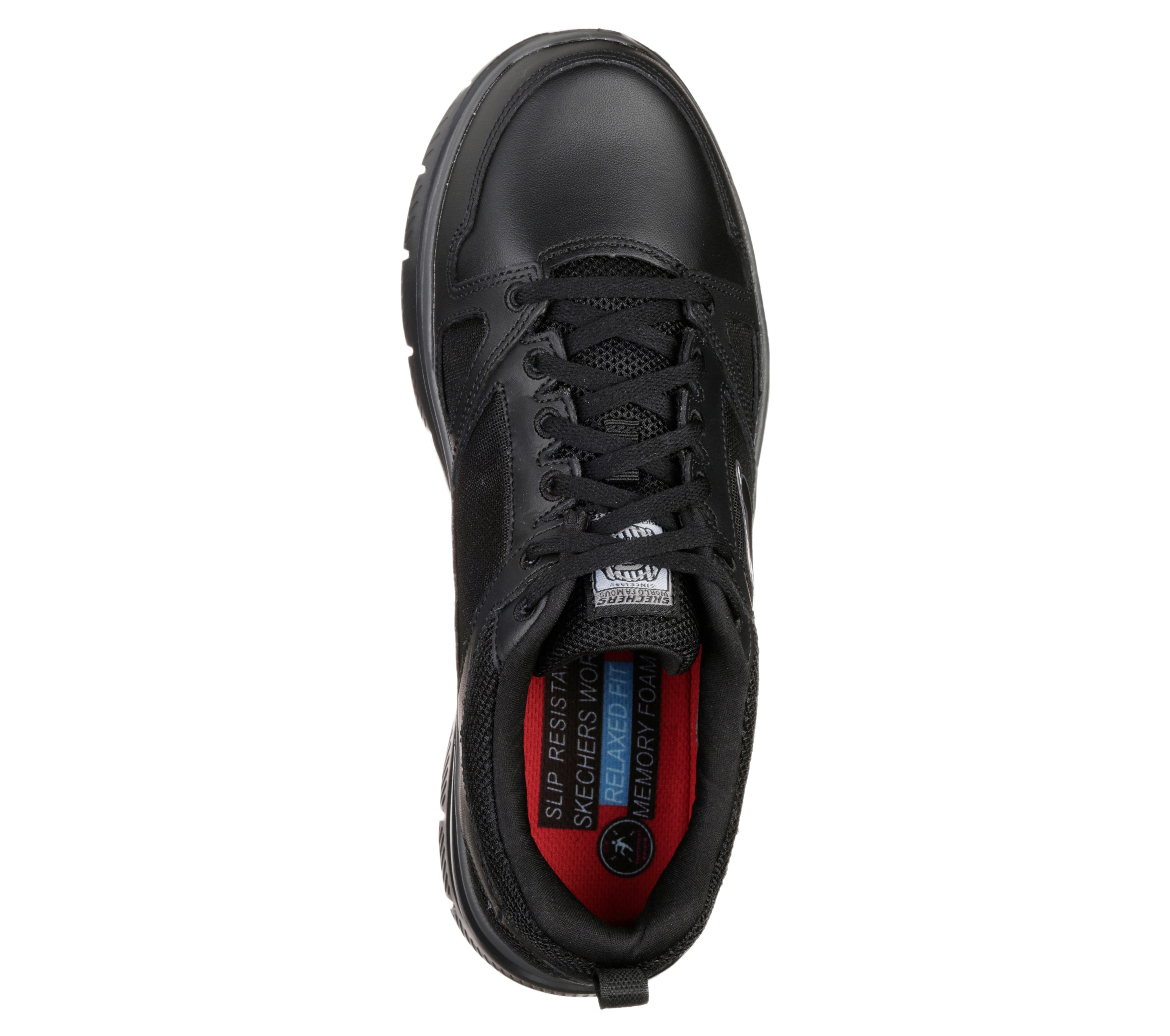 skechers relaxed fit flex advantage men's slip resistant work shoes