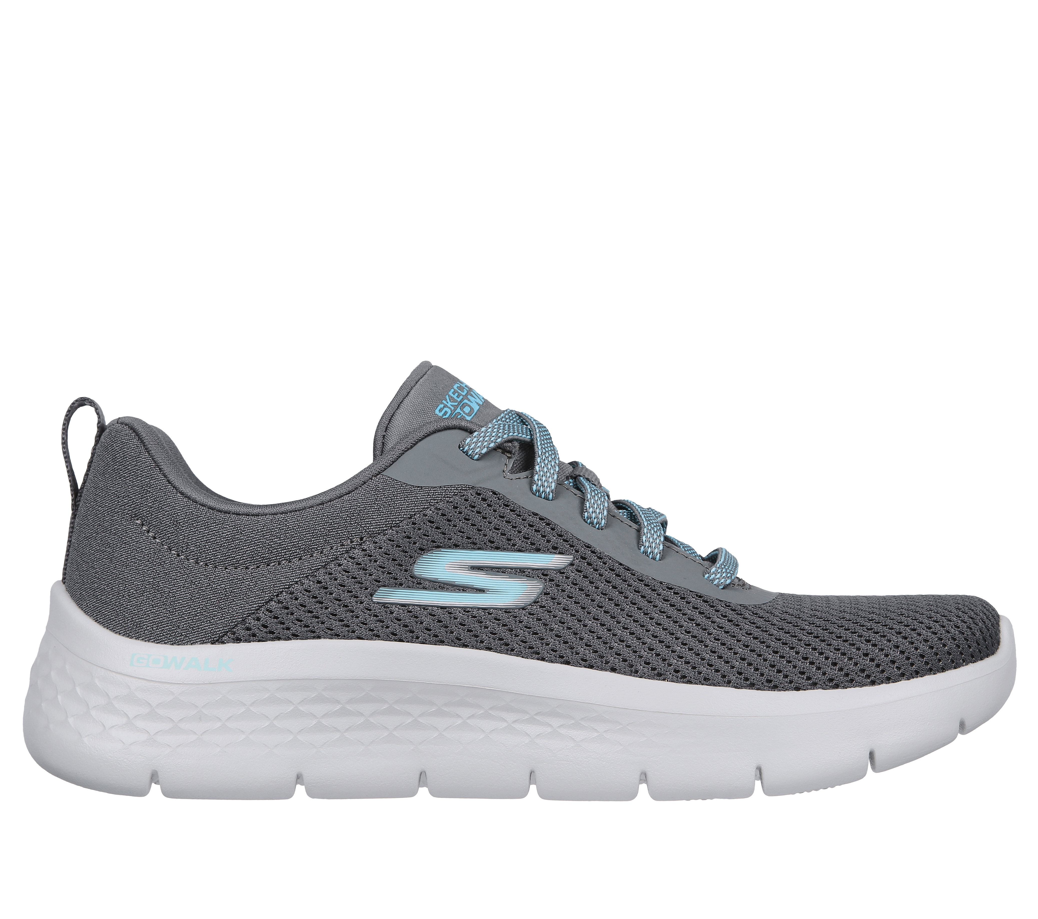 Skechers Women's Go Walk Flex-Alani Sneaker, Charcoal/Turquoise, 5