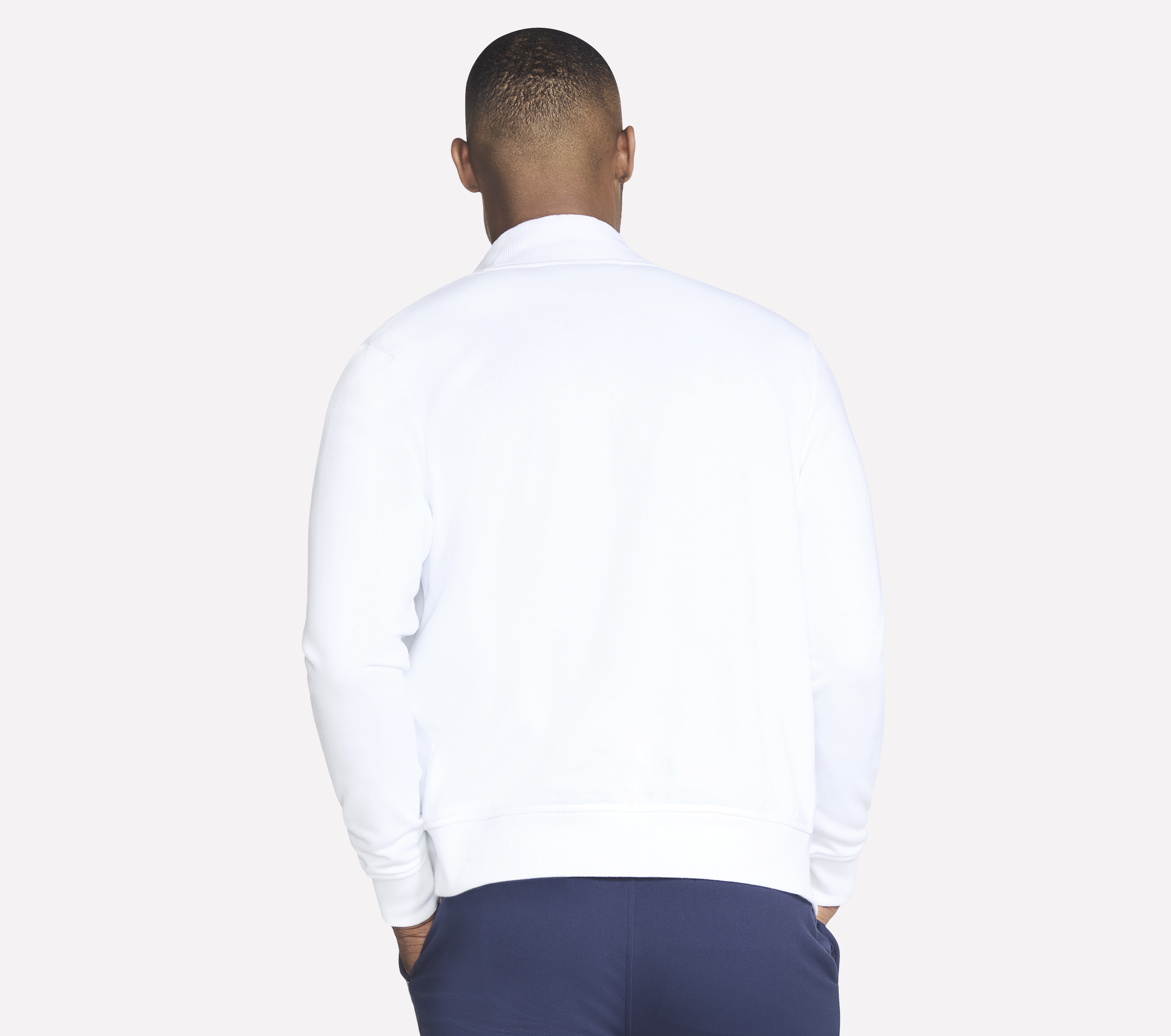 Hoodless clearance sweatshirt jacket