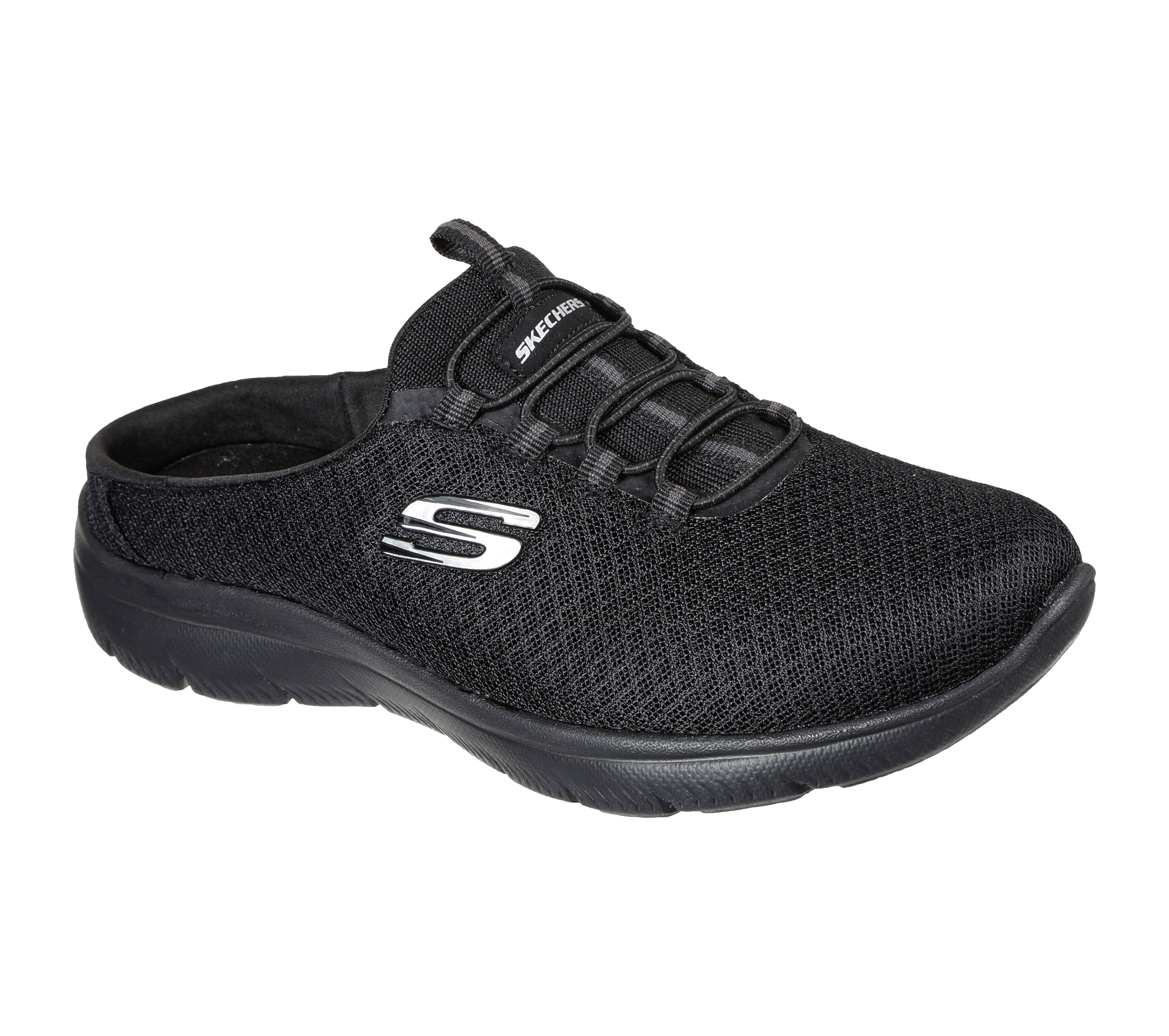 Black skechers womens shoes sales
